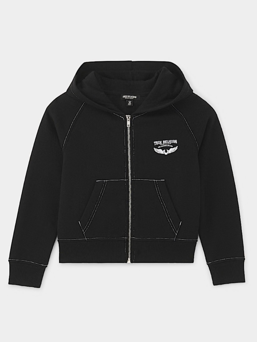 Back 2 School Sale - True Religion Girls Crystal Winged Logo Hoodie